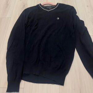 Elegant V-Neck Black Sweater for Men